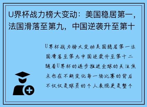 U界杯战力榜大变动：美国稳居第一，法国滑落至第九，中国逆袭升至第十二